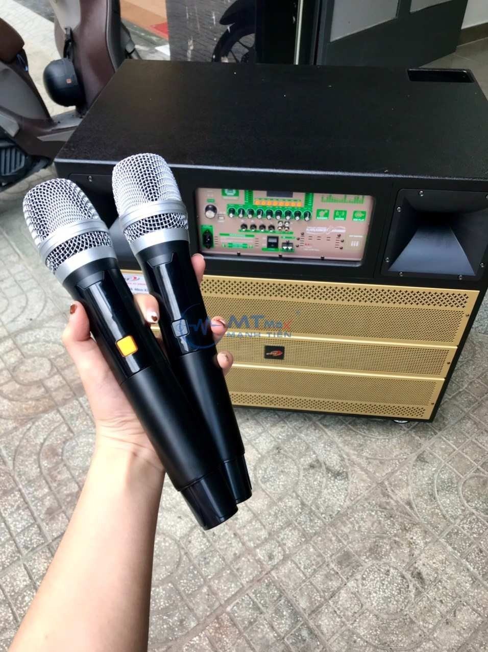 Loa Kéo AT T7800 Tặng Kèm 2 Mic UHF - Công Suất Khủng , Âm Thanh Sắc Nét Phù Hợp Cho Các Buổi Tiệc Lớn