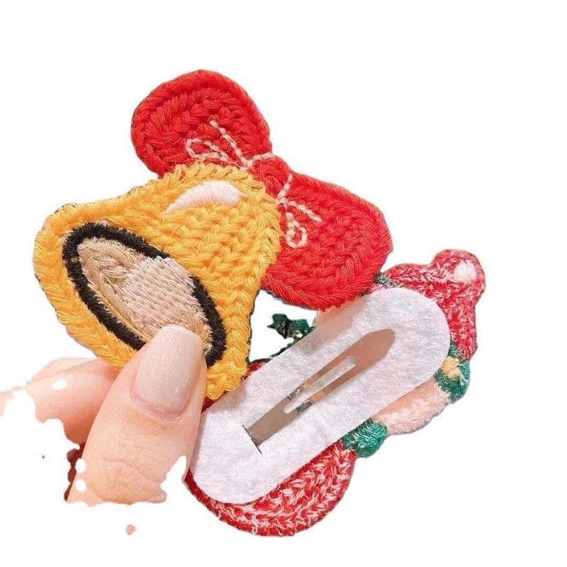 SET KẸP TÓC GIÁNG SINH ĐAN LEN 6 MÓN
