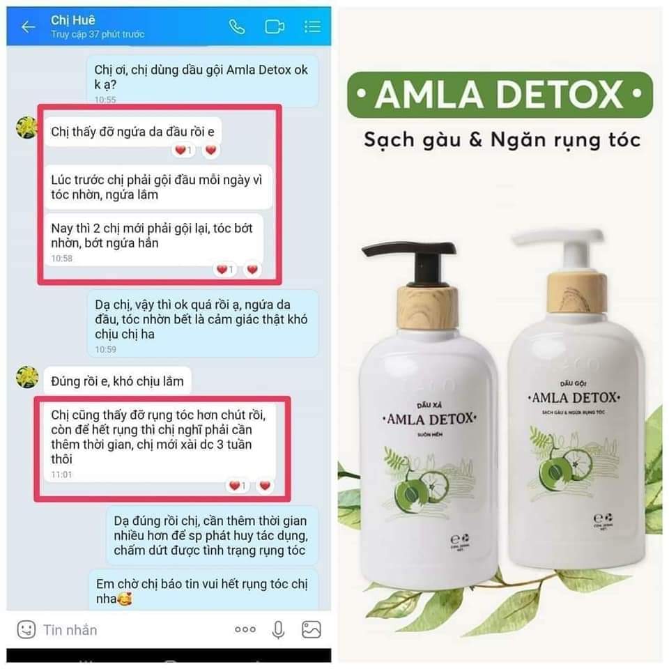 Dầu Gội Amla Detox Sạch Gàu Và Ngừa Rụng Tóc