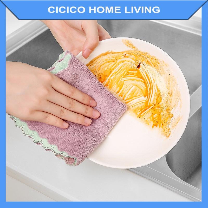 Khăn lau đa năng Cicico H600 Khăn lau tay bát đĩa nhà bếp vải mềm mịn thấm nước siêu nhanh tiện lợi an toàn