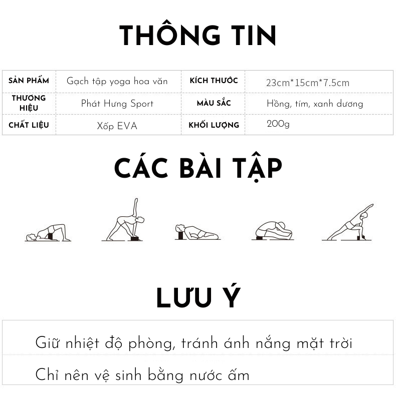 Gạch Tập Yoga In Hoa Mandala, Chất Liệu EVA Cao Cấp, Cứng Cáp, Hỗ Trợ Tập Luyện Yoga