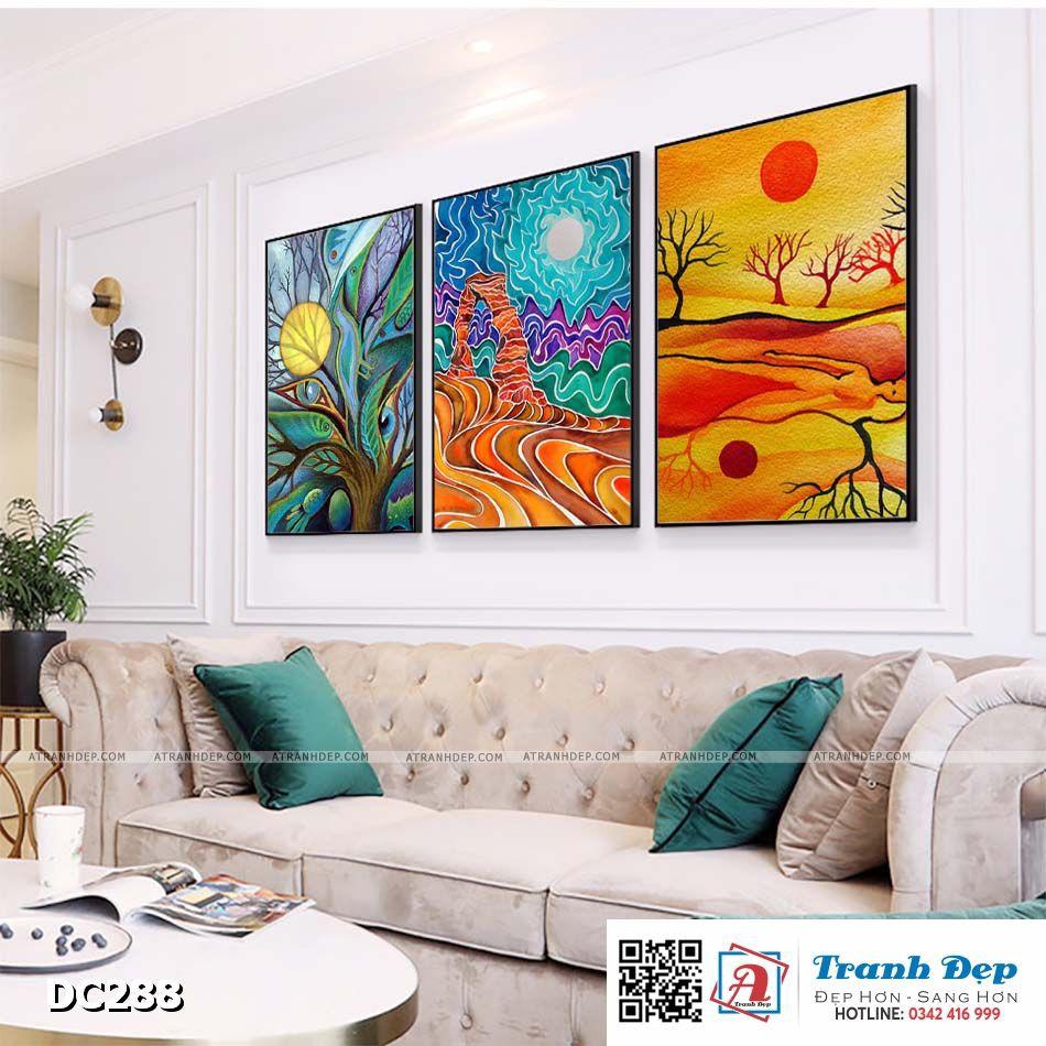 Bộ 3 tranh canvas treo tường Decor Phong cảnh nghệ thuật - DC288