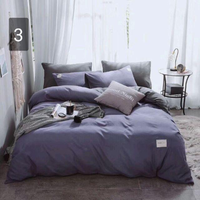 Bộ chăn ga gối COTTON xuất nhật màu hồng