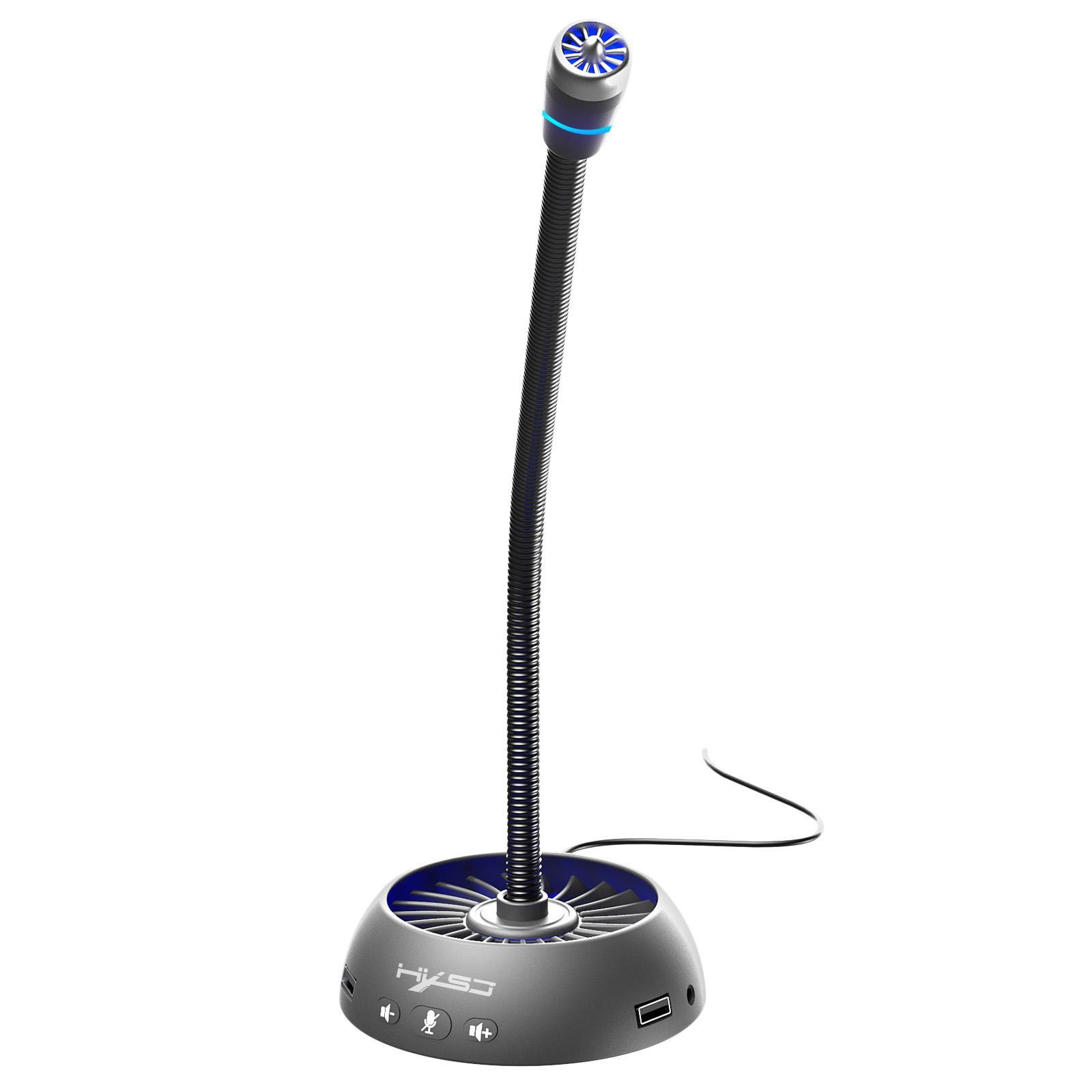 USB Lapel Microphone Omnidirectional Clip on Collar Condenser Mic
