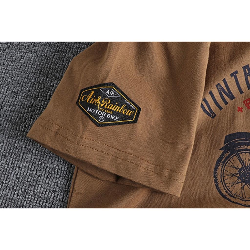 Áo thun phong cách Retro_Biker_dã ngoại - vàng cát