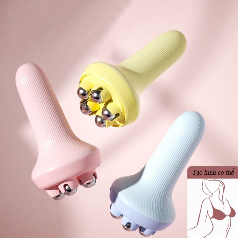 Dụng Cụ Massage Cầm Tay 5 Bi Đa Năng Xoay 360 Độ, Giảm Đau Mỏi Hiệu Quả, Mat-xa Thư Giãn Đa Điểm Trên Cơ Thể