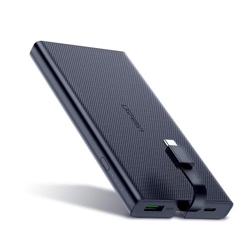Ugreen UG40972PB108TK 10000mAh màu Xanh Sạc dự phòng + cáp sạc TypeC tích hợp - HÀNG CHÍNH HÃNG