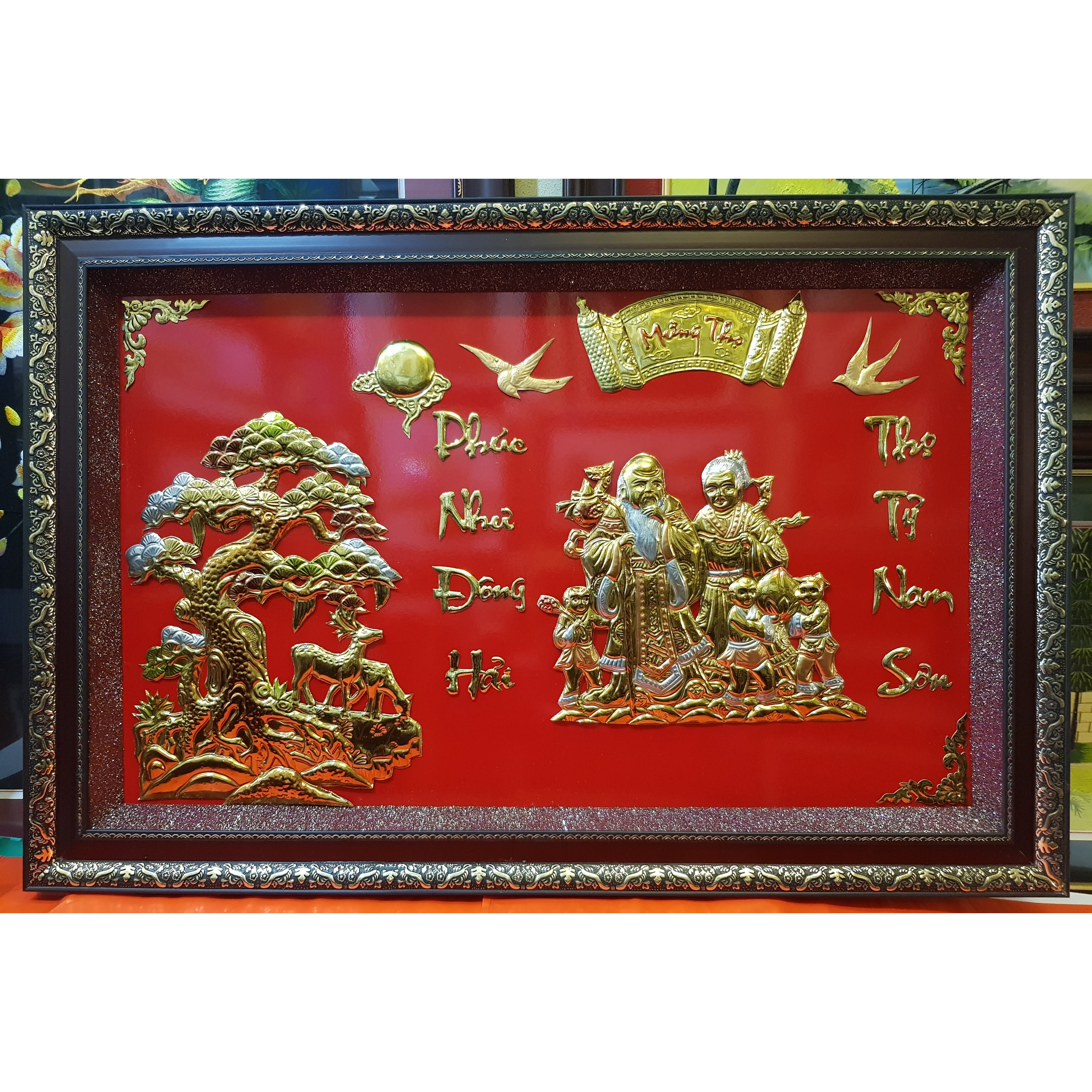 Tranh đồng – mừng thọ Bà – M08