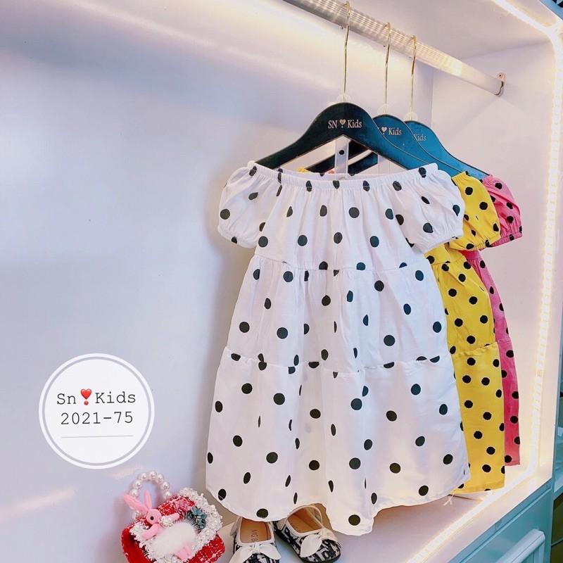 Váy Suông Chấm Bi Cho bé gái