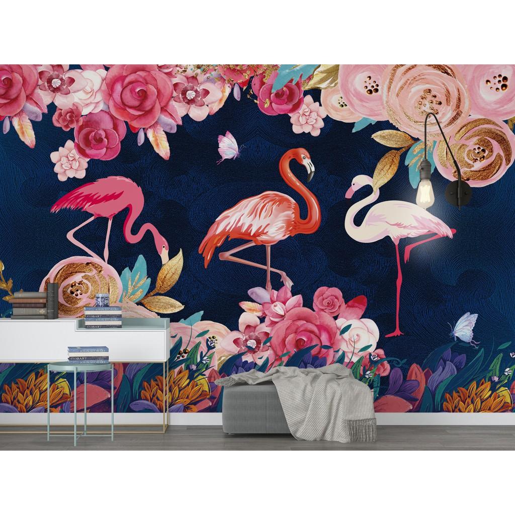 Tranh dán tường canvas hồng hạc ADH8570