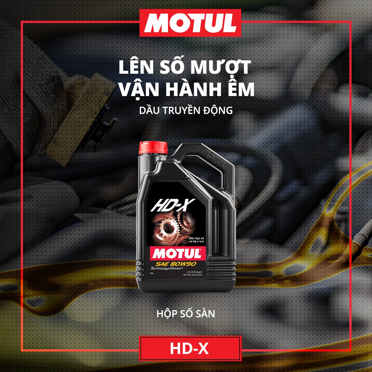 Dầu hợp số sàn xe ô tô MOTUL HDX 80W90 4L