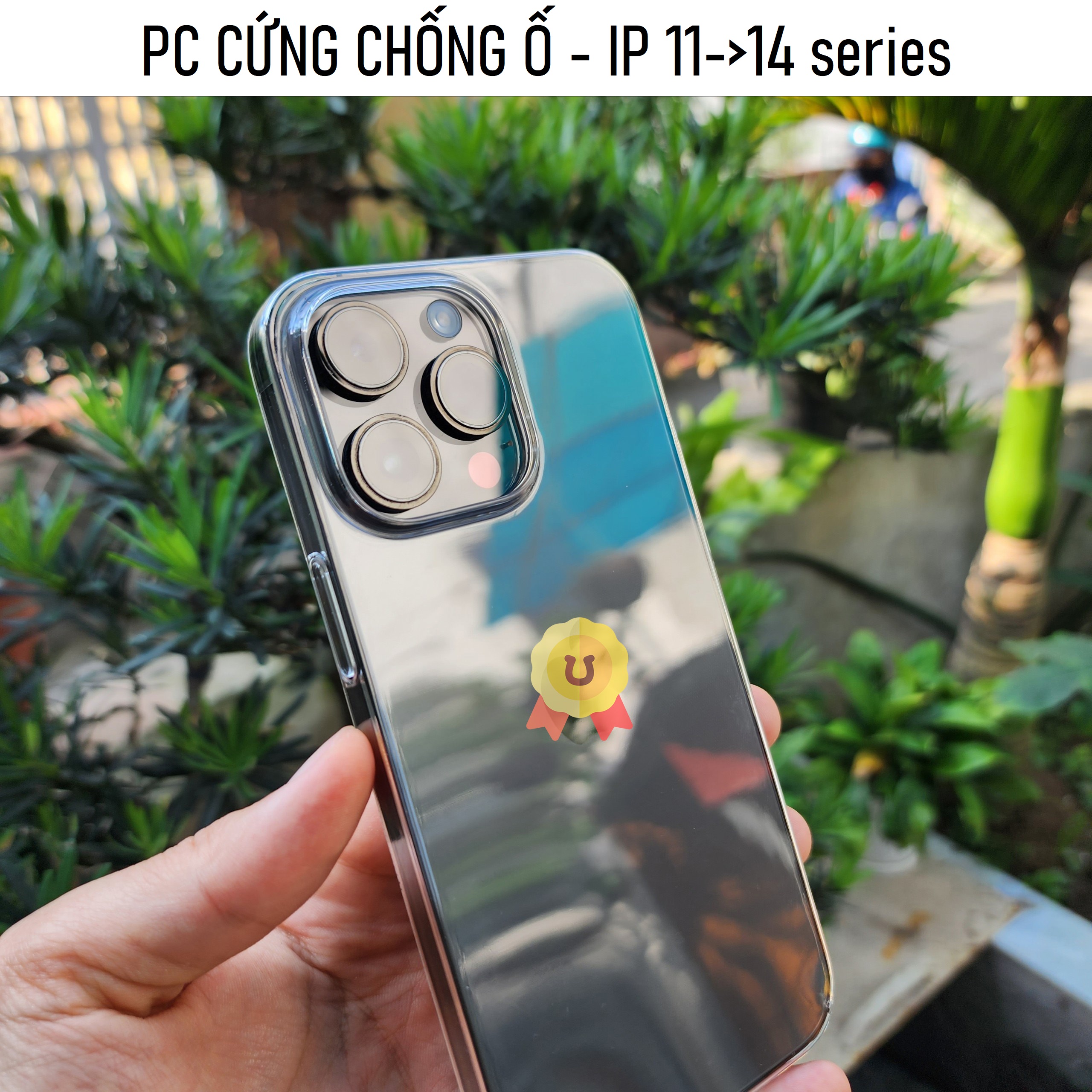 Ốp Lưng CỨNG Trong Suốt Cho IPhone 14 Pro Max/ 14 Pro/ 14 Plus/ 14, IP 13/ 13 Pro/ 13 Pro Max, Iphone 12/ 12 Pro/ 12 Pro Max, IP 11/ 11 Pro/ 11 Pro Max Nhựa PC Cứng Mỏng, Không Ố Vàng, Có Gờ Bảo Vệ Camera