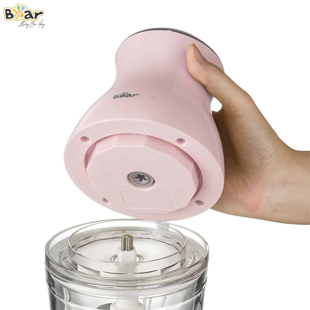 Máy xay thực phẩm đa năng Bear QSJ-B02X5 / QSJ-B02U2 - Dung tích 600ml, Công suất 200W, Xay thịt, rau củ, trái cây, bột cho bé - HÀNG CHÍNH HÃNG