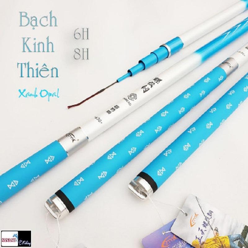 Cần câu tay câu đài Bạch Kinh Thiên xanh Opal 6H 8H 10H tặng kèm ngọn phụ CD28 CT14 - Sanami Fishing