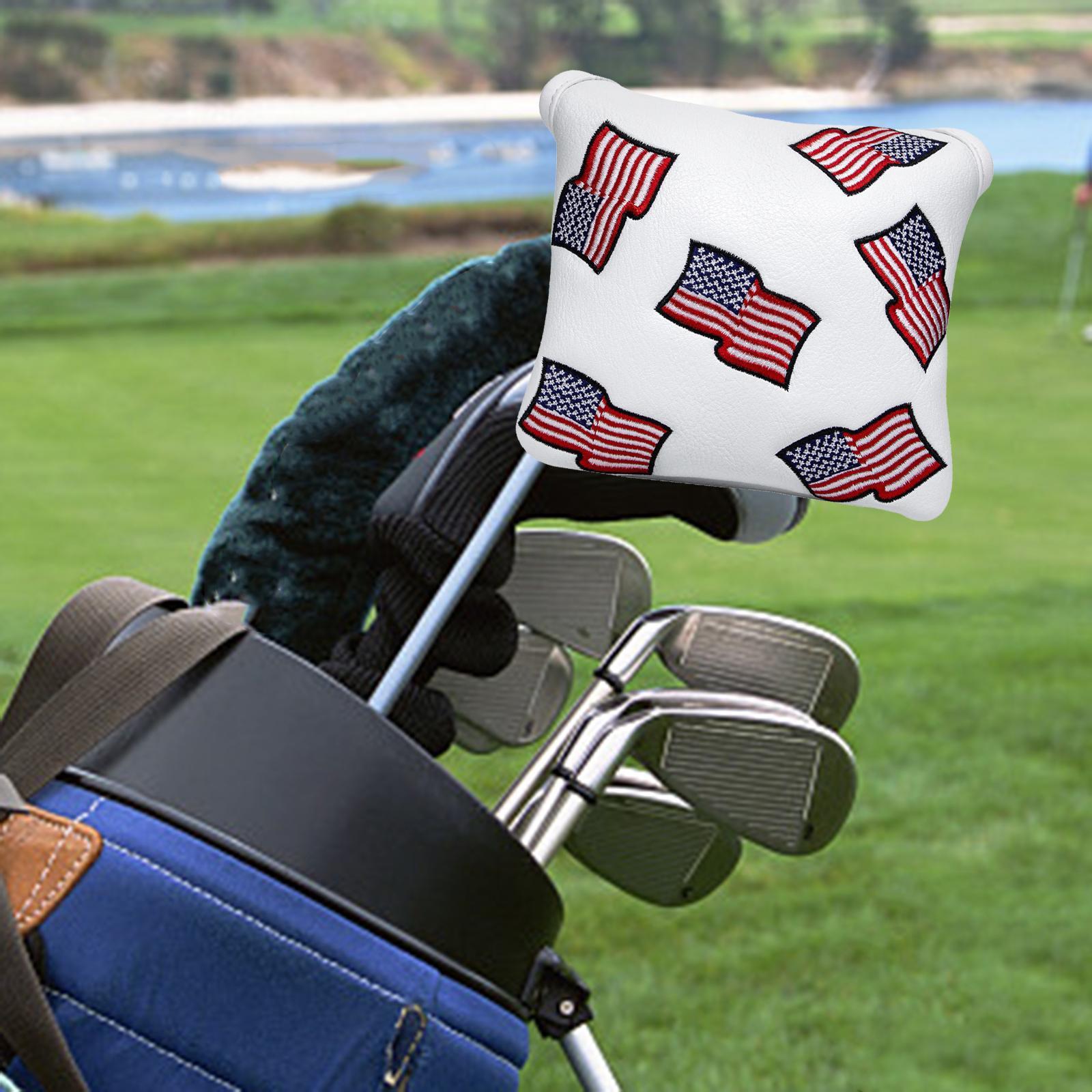 Golf Putter Head Cover Closure Artificial Leather Golf Center Shaft Putter Cover for Most Putter