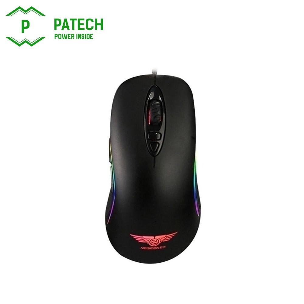 Chuột máy tính có dây gaming newmen GX1-V,Chipset A3050,4000DPI,LED RGB backlit-Hàng chính hãng