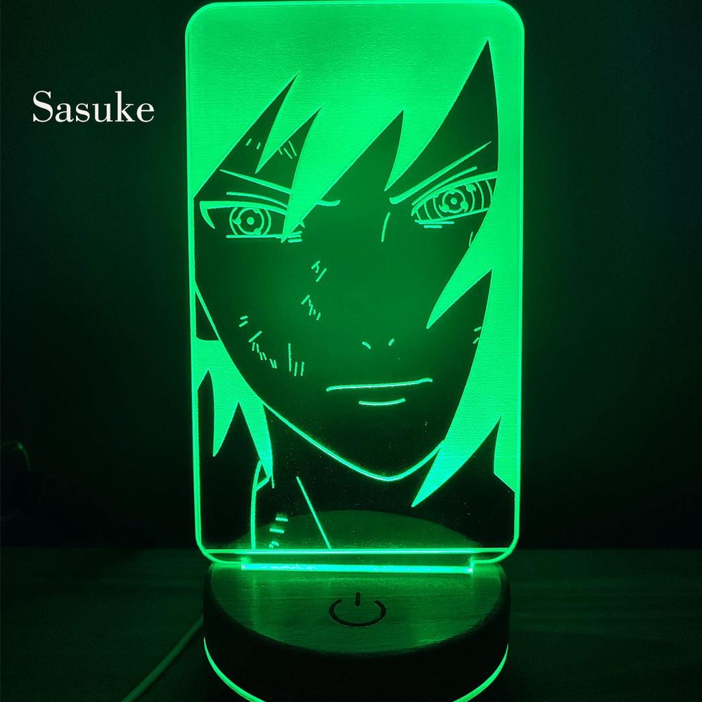 Đèn Ngủ Led 3D SASUKE nhân vật Anime phát sáng 16 màu cảm ứng có điều khiển từ xa