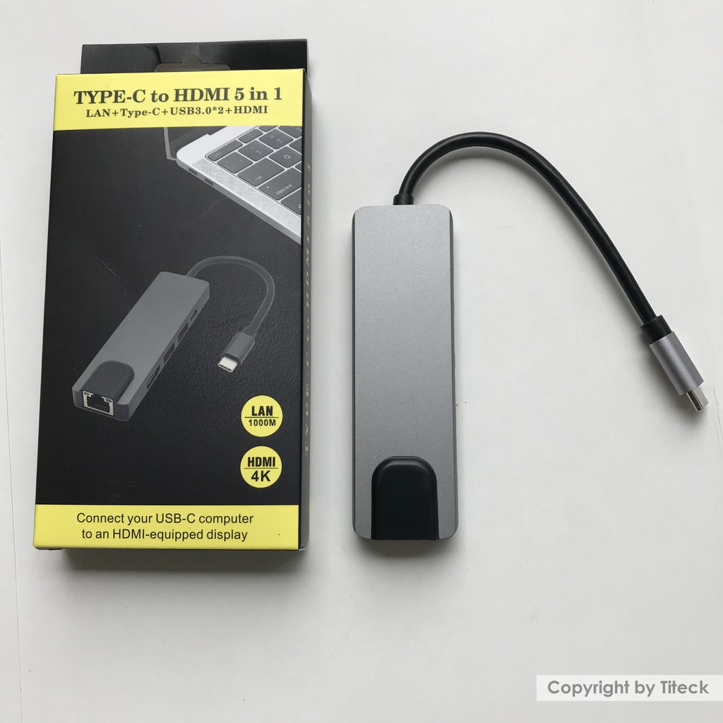 HUB Type C và HUB USB 3.0 - Cổng chuyển đổi HUB USB Type-C - USB 3.0 to HDMI, USB 3.0, SD, TF, RJ45, PD Type-C dành cho Macbook, SamSung Dex, HP, Acer, Asus - hàng chính hãng