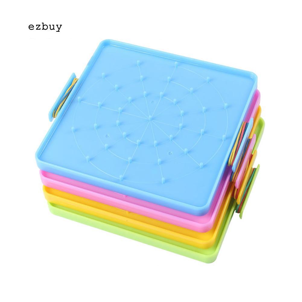 Set 4 khay đinh 16x16cm tạo hình hình với dây chun sáng tạo