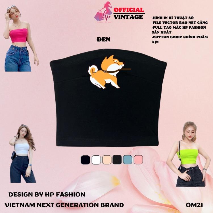 Áo croptop ống quây nữ, áo quây in kiểu mới trắng đen phong cách hàn quốc cực dễ thương mẫu mới thời trang OM21