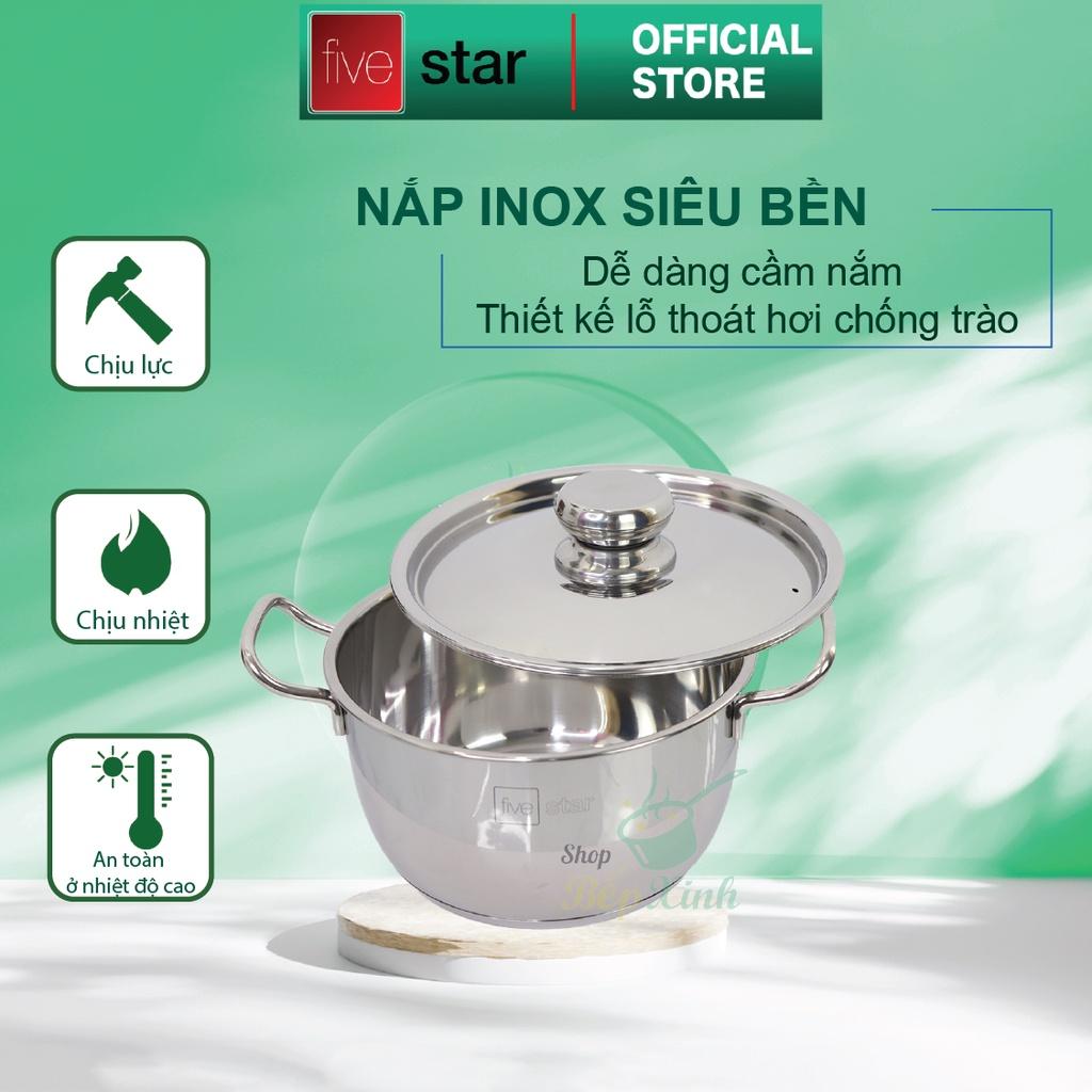 Bộ nồi 3 đáy inox 430 Thân Cool Standard nắp inox FS-B3010 , tặng 1 vá canh