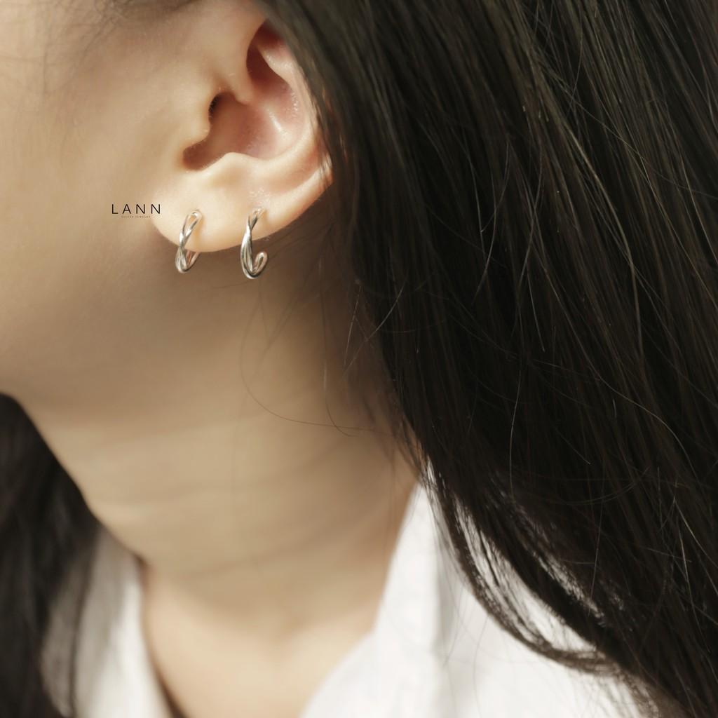 Khuyên xoắn đôi S925 LANN
