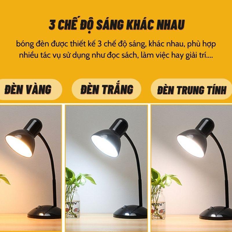 Đèn học để bàn Sakawin D5, Đèn học đèn làm việc bảo vệ mắt Bóng LED điều chỉnh 3 chế độ sáng