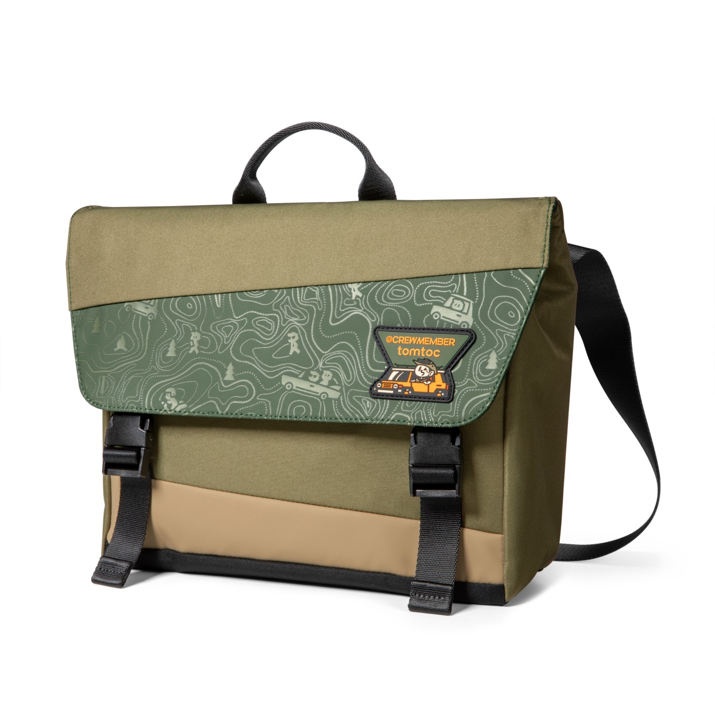 TÚI ĐEO CHÉO TOMTOC (USA) SLASH-T27 SHOULDER BAG GREEN T27S1T1GC - Hàng Chính Hãng