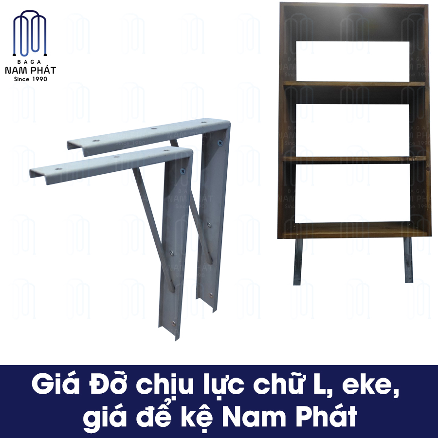 Giá Đỡ chịu lực chữ L, eke, giá để kệ Nam Phát 20cm 30cm dày 2 li