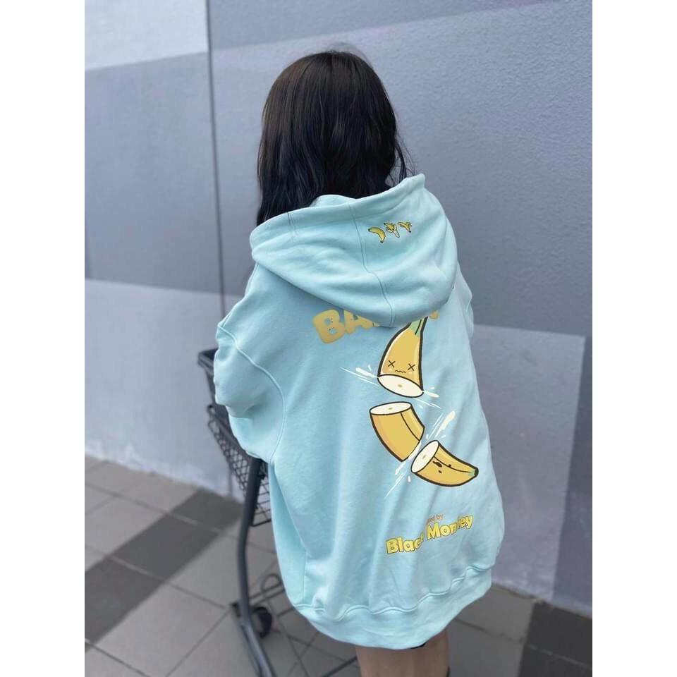 Áo khoác hoodie CHUỐI BANANA nỉ ngoại ulzzang đôi nam nữ unisex form rộng dây kéo zip dày giá rẻ đẹp