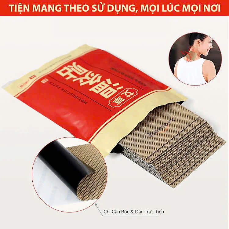 Túi 20 Miếng Dán Giảm Đau Xương Khớp Đông Y Cao Dán Ngải Cứu Giảm Vai Gáy Cột Sống Hiệu Quả Văn Phòng Du Lịch Dã Ngoại Phượt