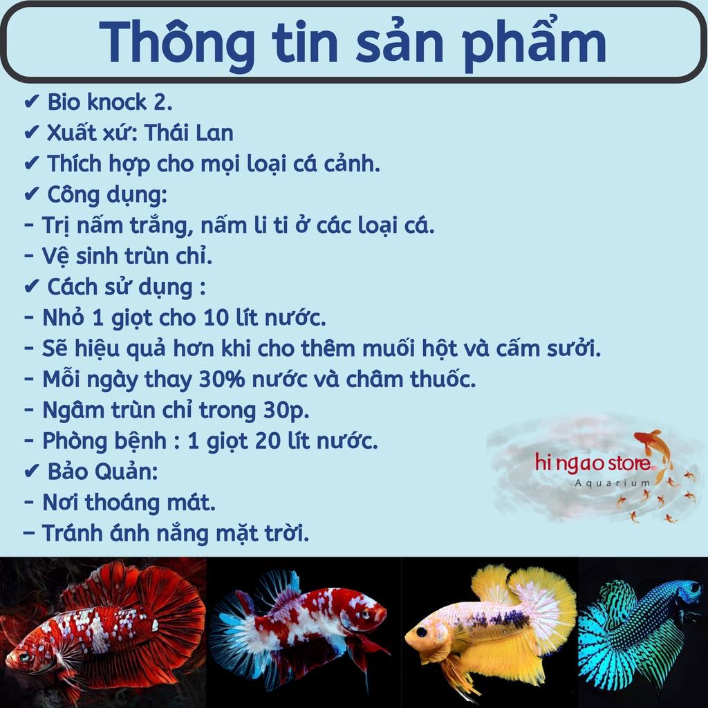 Bio Knock 2 : Dọn nấm trắng, nấm li ti cho cá cảnh - Vệ sinh trùn chỉ - Hingaostore.