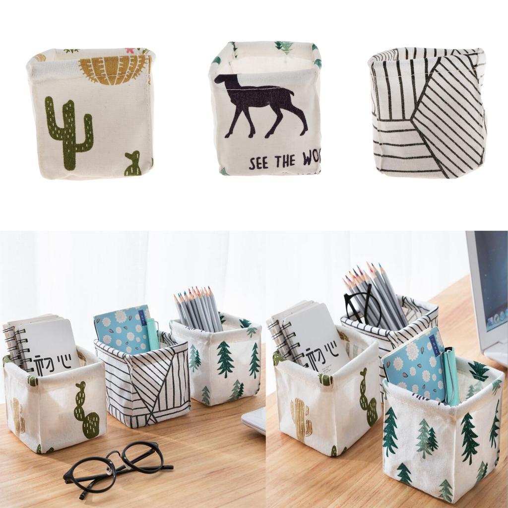 Foldable Desktop Organizer Cabinet Toys Snacks Storage Container Basket