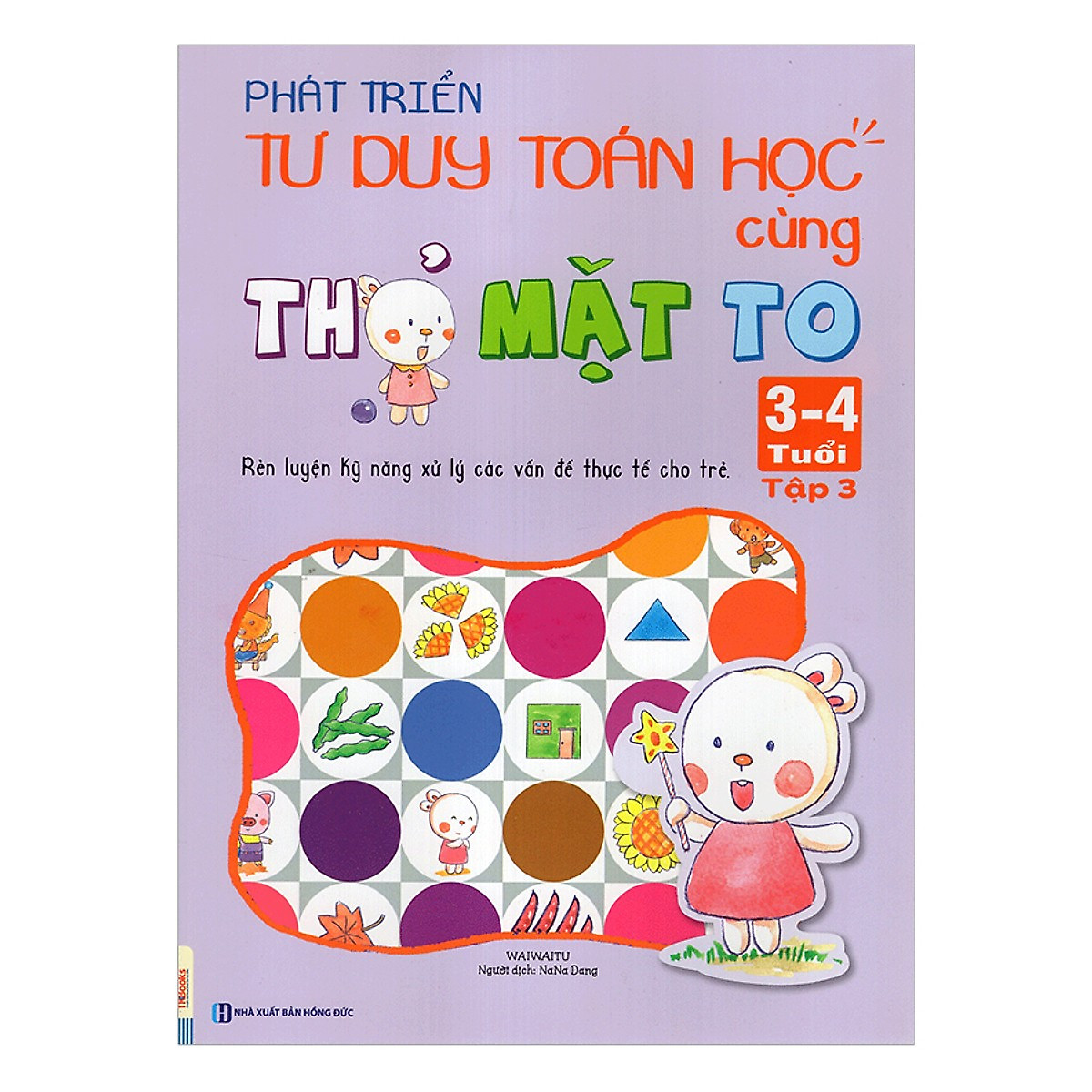 Combo 4 Cuốn Sách Phát Triển Tư Duy Toán Học Cùng Thỏ Mặt To ( 3-4 Tuổi ) tặng kèm bút chì