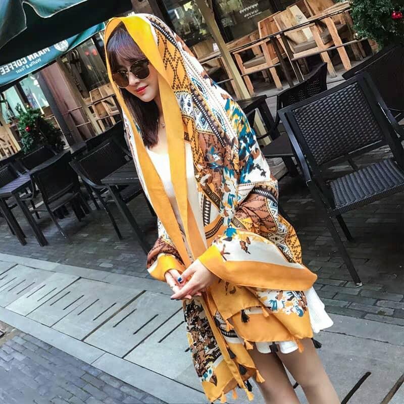 Khăn Choàng Boho Cao Cấp Loại Dày