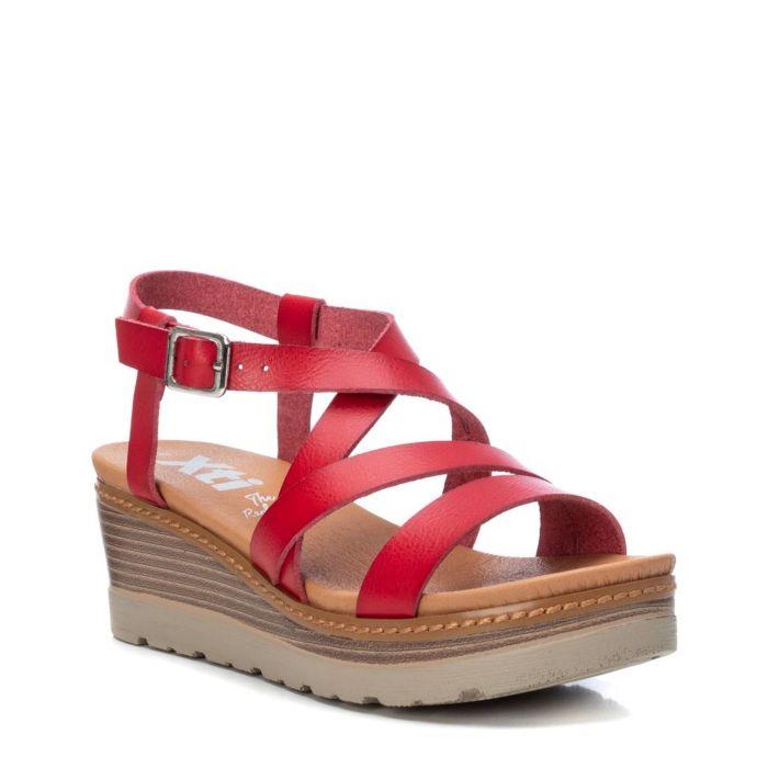 Giày Sandal Nữ Đế Xuồng XTI Red Pu Ladies Sandal