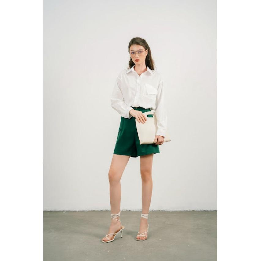 Áo sơ mi công sở nữ Méo shop phong cách cá tính dài tay form rộng Origami