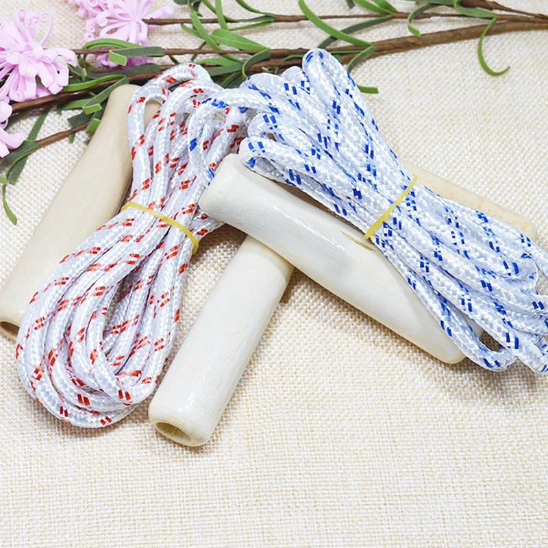1 máy tính tay cầm bằng gỗ bỏ qua màu dây tập thể dục ngẫu nhiên Thiết bị tập thể dục thể thao thể thao nhiều người nhảy dây re