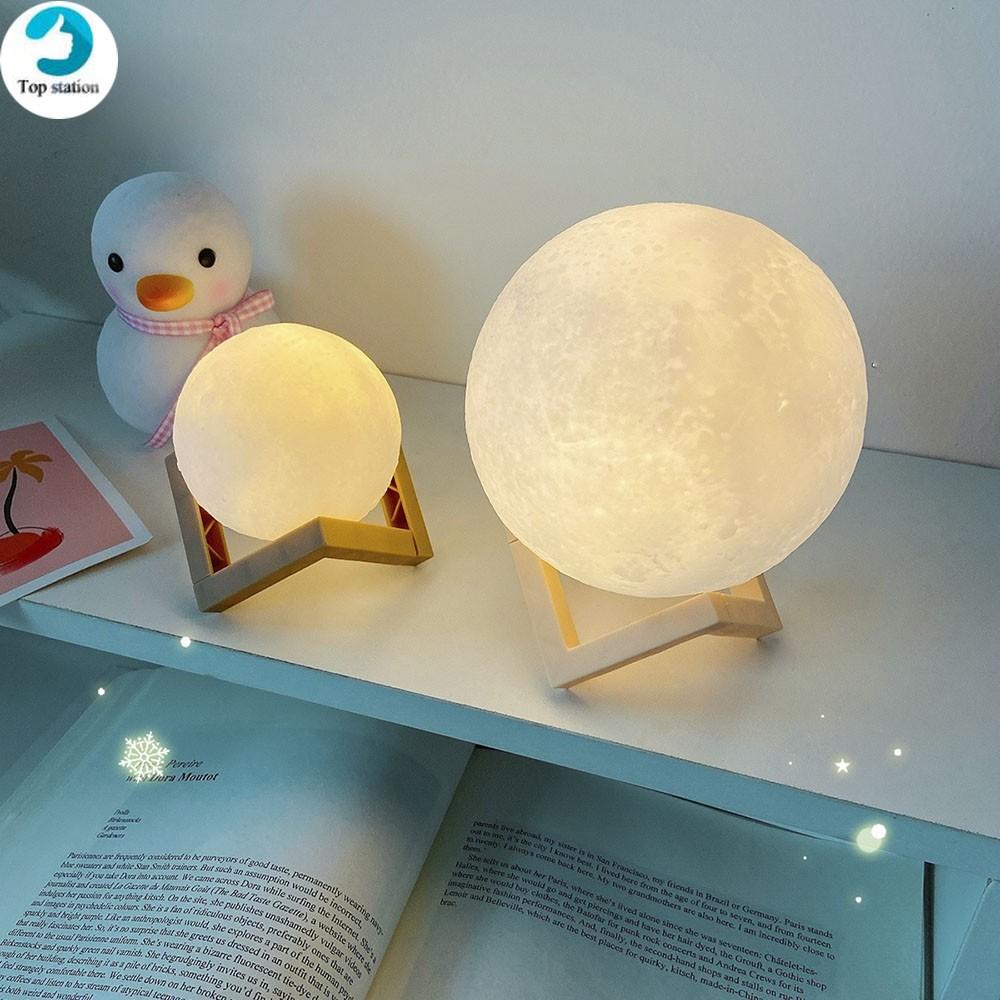 Đèn ngủ thiết kế hình mặt trăng 3D