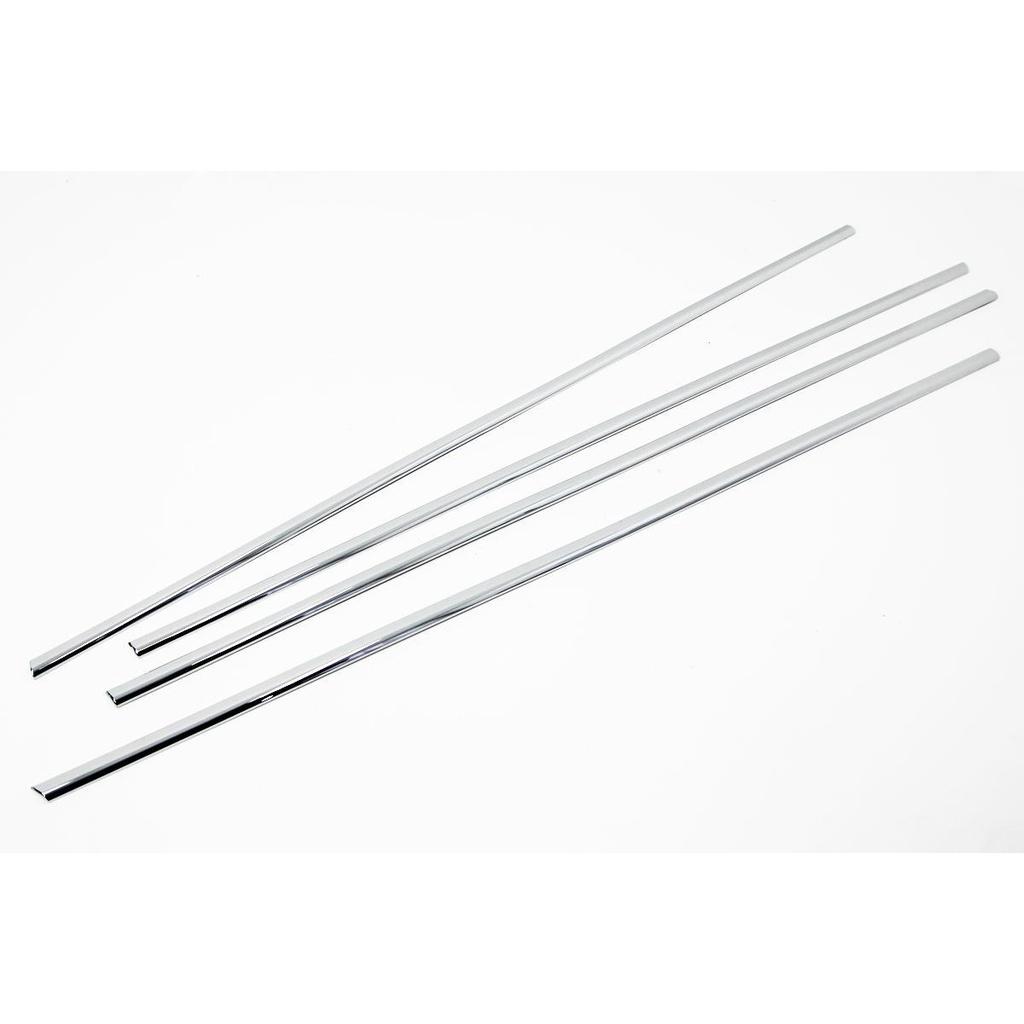 Bộ 4 Nẹp Chân Kính Phụ Kiện Trang Trí Ô tô Kia Morning 2007-2020 Inox 304