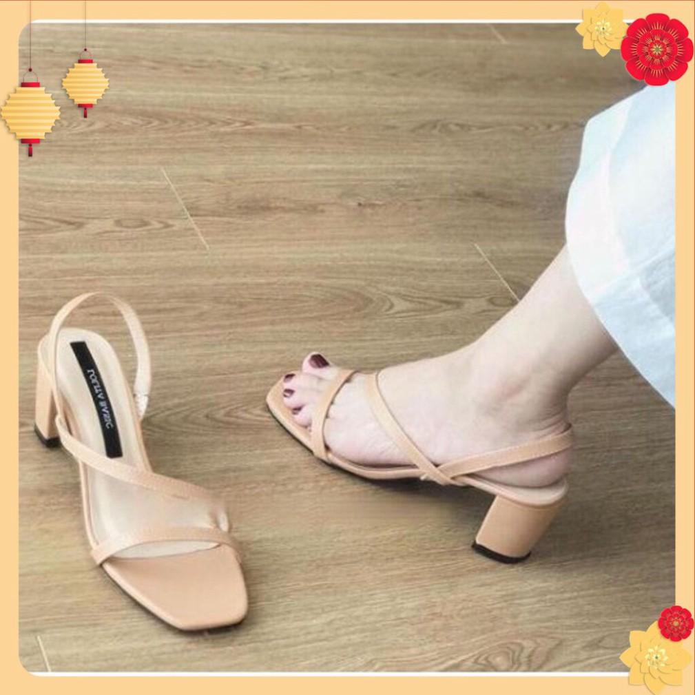 Giày Sandal Gót Vuông 6 Phân Thanh Lịch Mã HG_S2