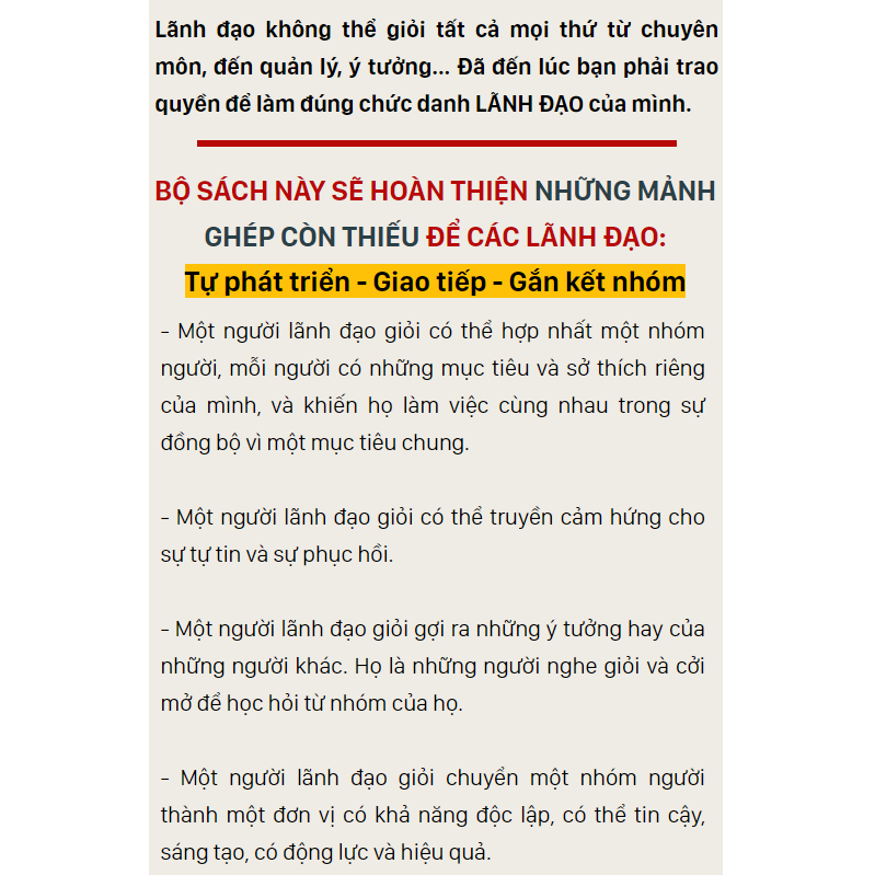 Bộ Sách Lãnh Đạo Xuất Chúng Tự Tin Trao Quyền: Tự Do Tài Chính - Tự Do Thời Gian