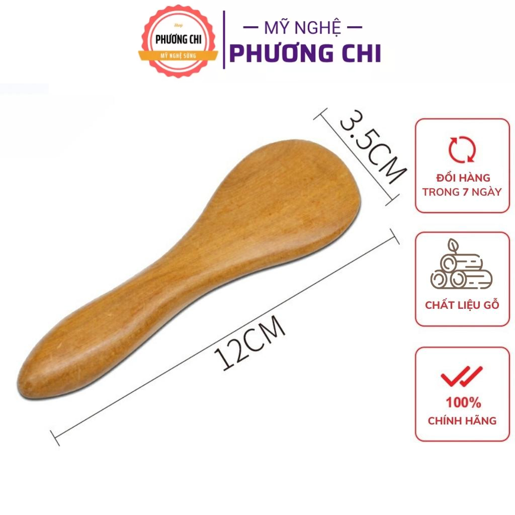 Cây Mát xa ấn huyệt hình thìa bằng Gỗ thơm, Chăm sóc da mặt và ấn huyệt | Mỹ Nghệ Phương Chi