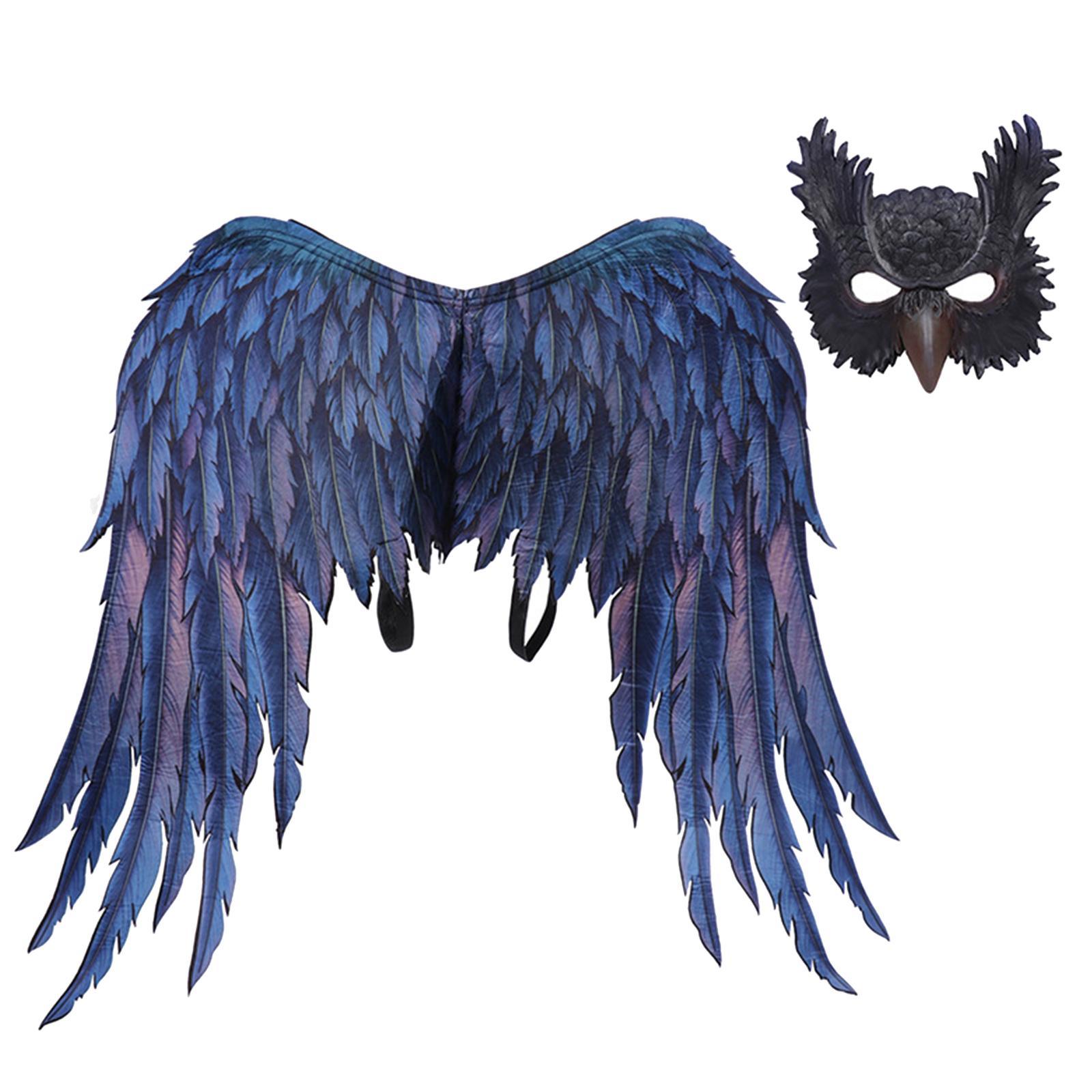 Halloween Cosplay Mask Costume Supplies Animal Owl Mask Wings for Decor