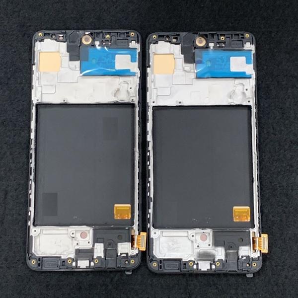 Màn hình thay thế cho Samsung A51/A515 Oled 2iC liền khung phôi to ĐEN loại giọt nước (có vân tay)