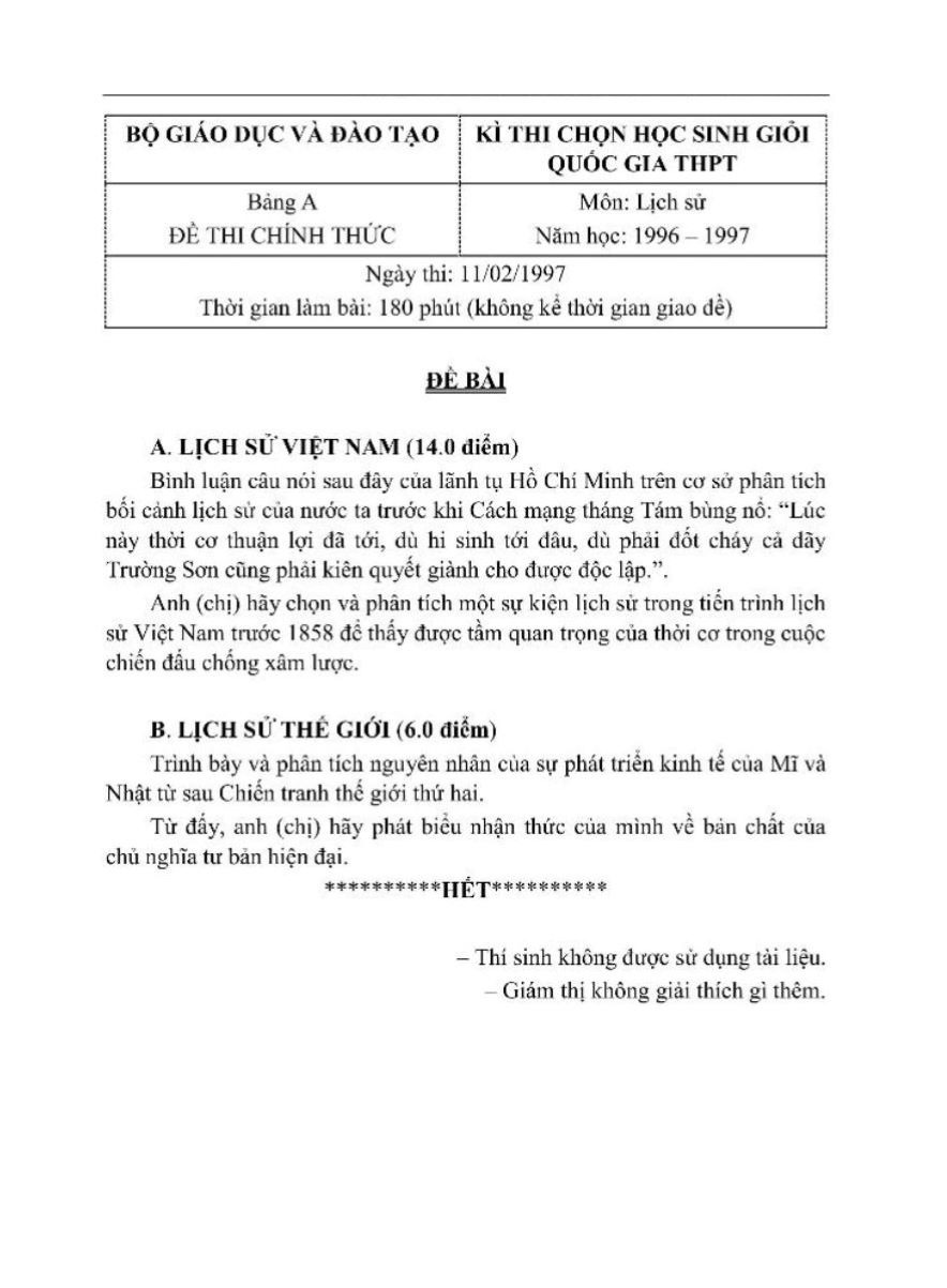 Tinh Tuyển Những Bài Đoạt Giải Quốc Gia Môn Lịch Sử (Từ Năm 1997 Đến Hết Năm 2024 - Dùng Chung Cho Ba Bộ Sách Khối THCS Và THPT)