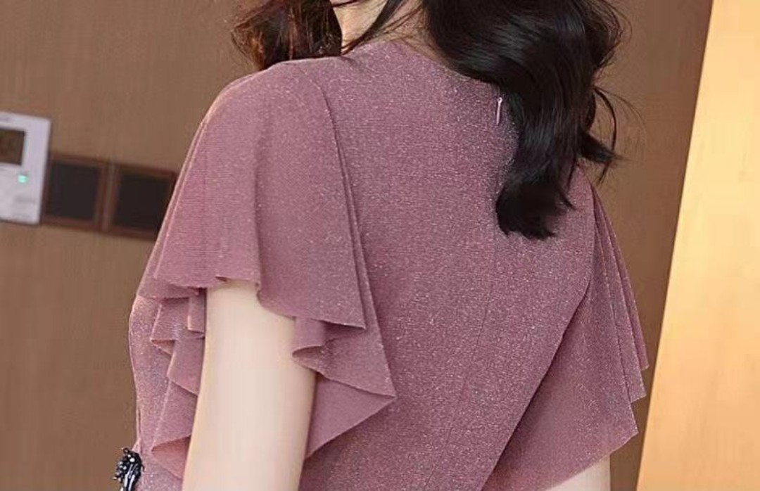 Đầm Ôm Body Phối Bèo Kèm Phụ Kiện Cao Cấp, Sang Trọng, Phù Hợp Mọi Hoàn Cảnh
