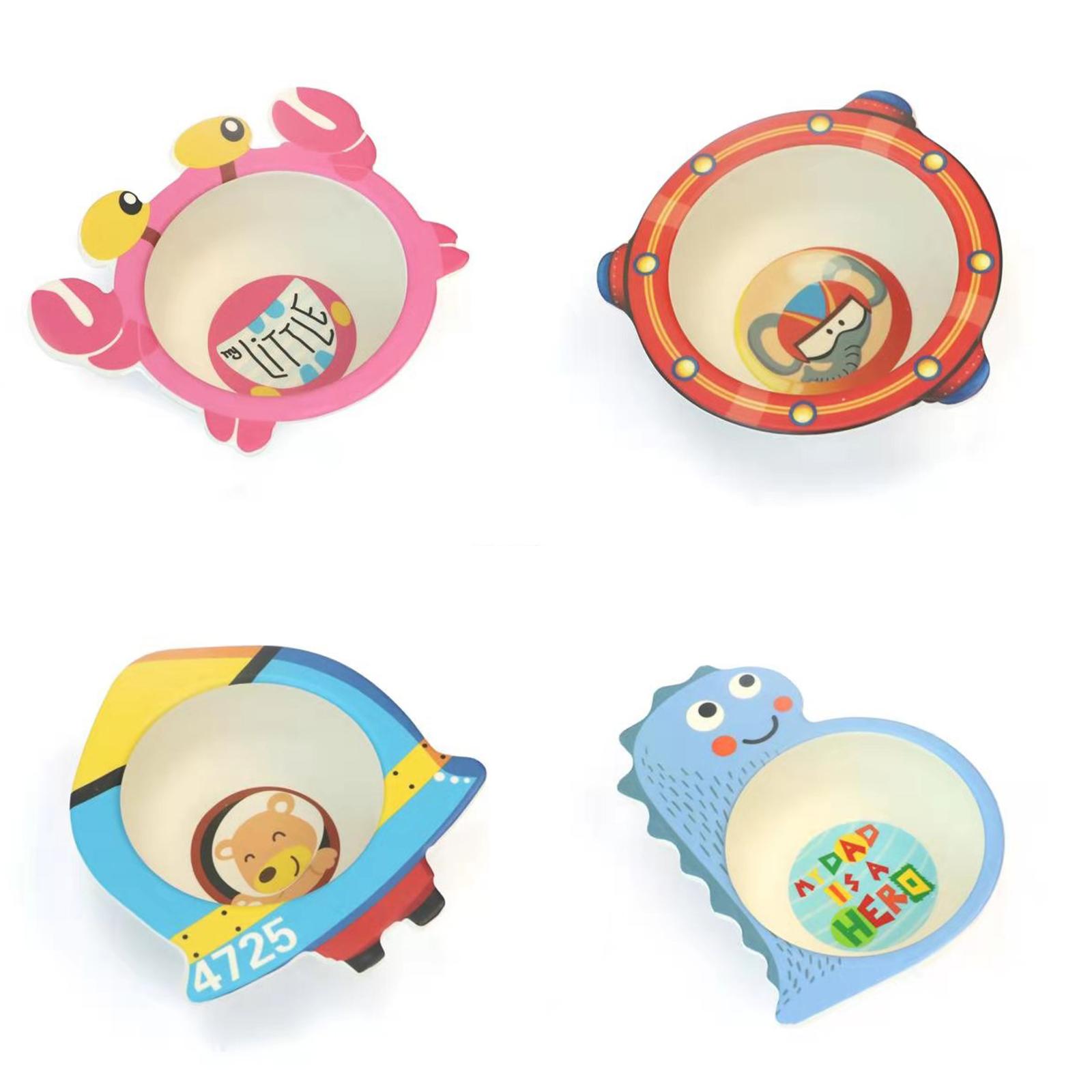 5 Chiếc Bé Tre Tự Nhiên Bộ Đồ Ăn Tre Bát Ăn Cho Bé Trẻ Em Bộ Đồ Ăn Hình Hoạt Hình Dễ Thương Bát Bộ Trẻ Em Tiện Dụng