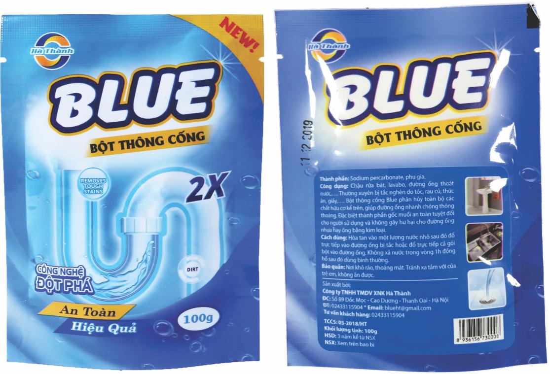 Combo 5 gói thông tắc đường ống cực mạnh 100g Blue