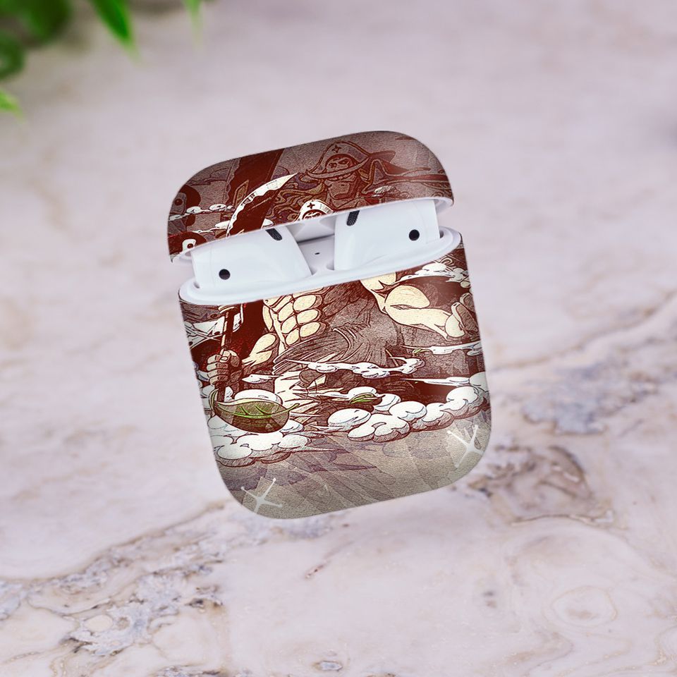 Miếng dán skin chống bẩn cho tai nghe AirPods in hình One Piece - OPi018 (bản không dây 1 và 2)